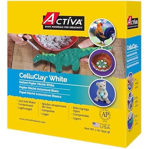 ACTIVA API600 Fast Mache Instant Paper Mache, 1.5 lbs., White Cover