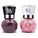 Salt Mill and Pepper Grinder Set, Beautiful glass globes with adjustable ceramic grinders