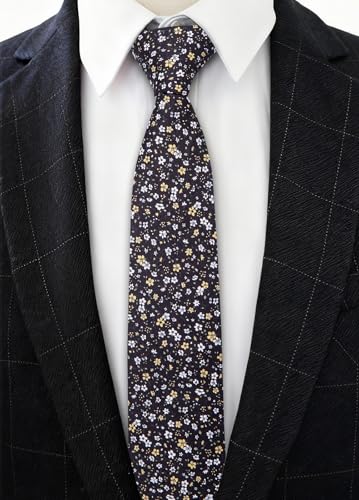 Image of Barry.Wang Men 6PCS Tie Silk Gift Necktie Clip Woven Tie Sets Party | Men Tie Classic Silk Gift Necktie With Tie Clip Jacquard Woven Neck Ties 6PCS Formal Wedding