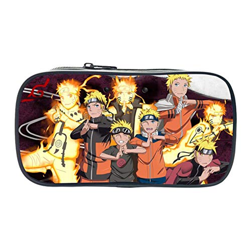 Preisvergleich Produktbild Twhoixi Anime Naruto Kinder Bleistiftbeutel Uchiha Sasuke Studenten Jungen Mädchen Multifunktionale Schreibwaren Halter Kakashi Fall