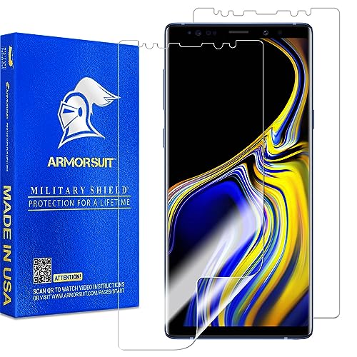 ArmorSuit MilitaryShield - Protector de pantalla para Samsung Galaxy Note 9 (antiburbujas, HD, transparente)