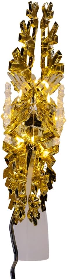 Kurt Adler 40-Light Warm White LED Twinkle Gold Snowflake Star Treetop