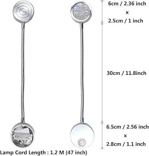 Miniatura 3 de Luz de libro para leer en la cama lámpara de cama de luz nocturna lisada lámpara de lectura de luz de montaje en pared lámpara de pared LED flexible