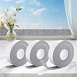 3 Roll 16.4Ft x 2Inch Window Condensation Prevention,Moisture Absorber Strips, 5mm Thick Condensation Water Moisture Absorber Tape, Reusable Gray Condensation-Absorbing Felt, Easy to Trim