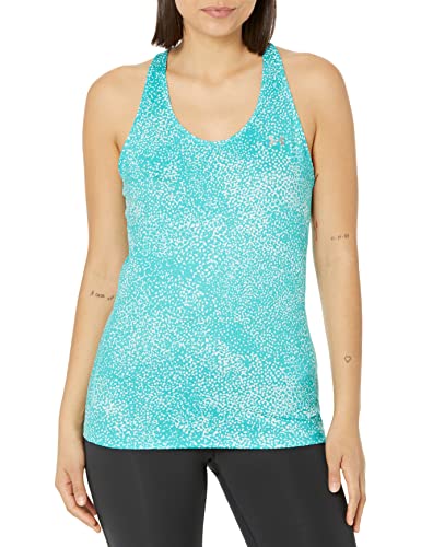 Under Armour Damen HeatGear Armour Racer bedrucktes T-Shirt, Neptune (369) / Silber Metallic, Mittel Under Armour Damen HeatGear Armour Racer bedrucktes T-Shirt, Neptune (369) / Silber Metallic, Mittel
