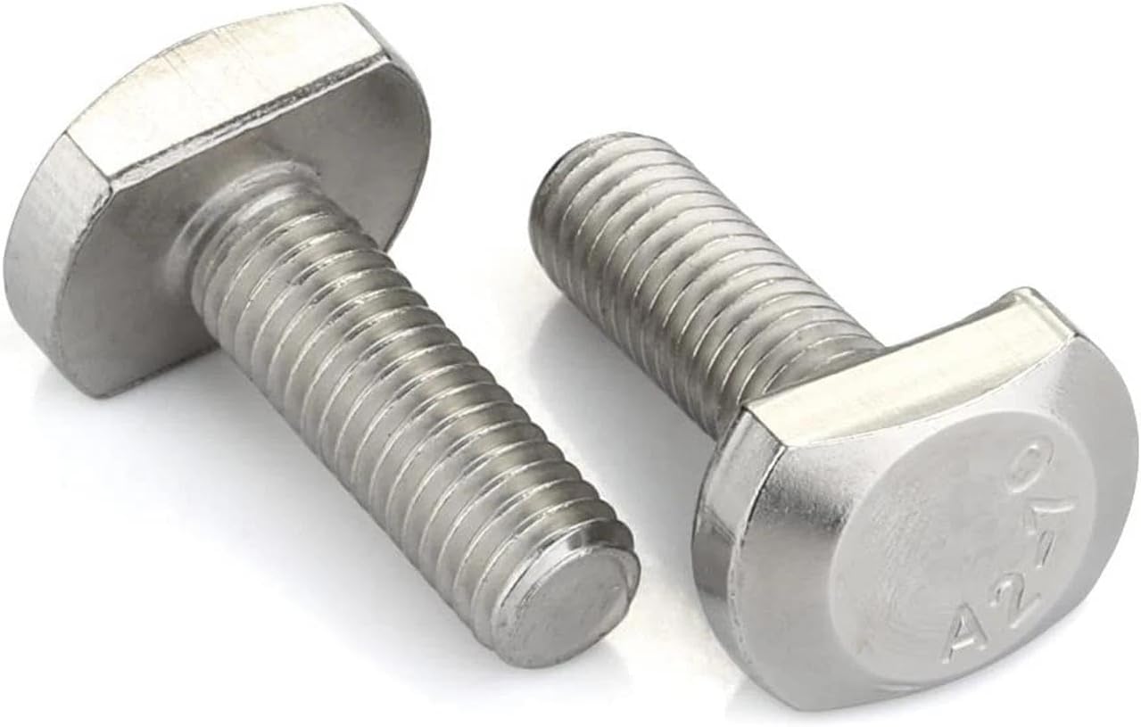 for M8 x 16mm T-Slot Drop-in Stud Sliding Bolts T Shape Screws, 304 Stainless Ste...