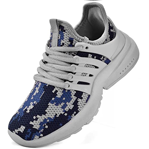 Nyznia Boys Girls Shoes Tennis Running Lightweight Breathable Sneakers For Kids H Grey Size 7 #TOP23