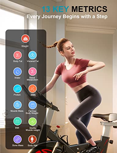 Body Fat Scale Smart Bmi Scale Digital Bathroom Wireless Weight Scale, Body Composition Analyzer (Grey, 10.63"/270Mm) #TOP2