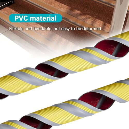 Protector de goma para escaleras exteriores e interiores con tira autoadhesiva de 10 metros 5