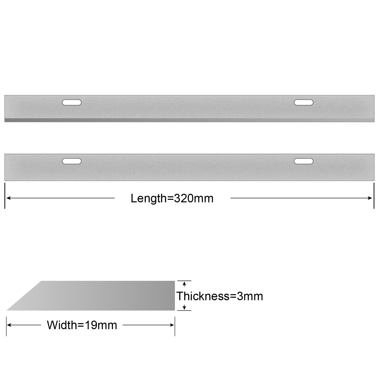 2 szt. noży strugarskich DW733 HSS 320x19x3 mm do strugarki stolarskiej TYPE2