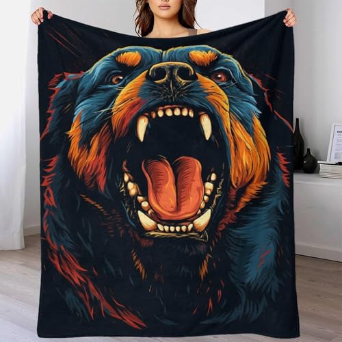 Couverture polaire Rottweiler flanelle microfibre 100x130 - 6