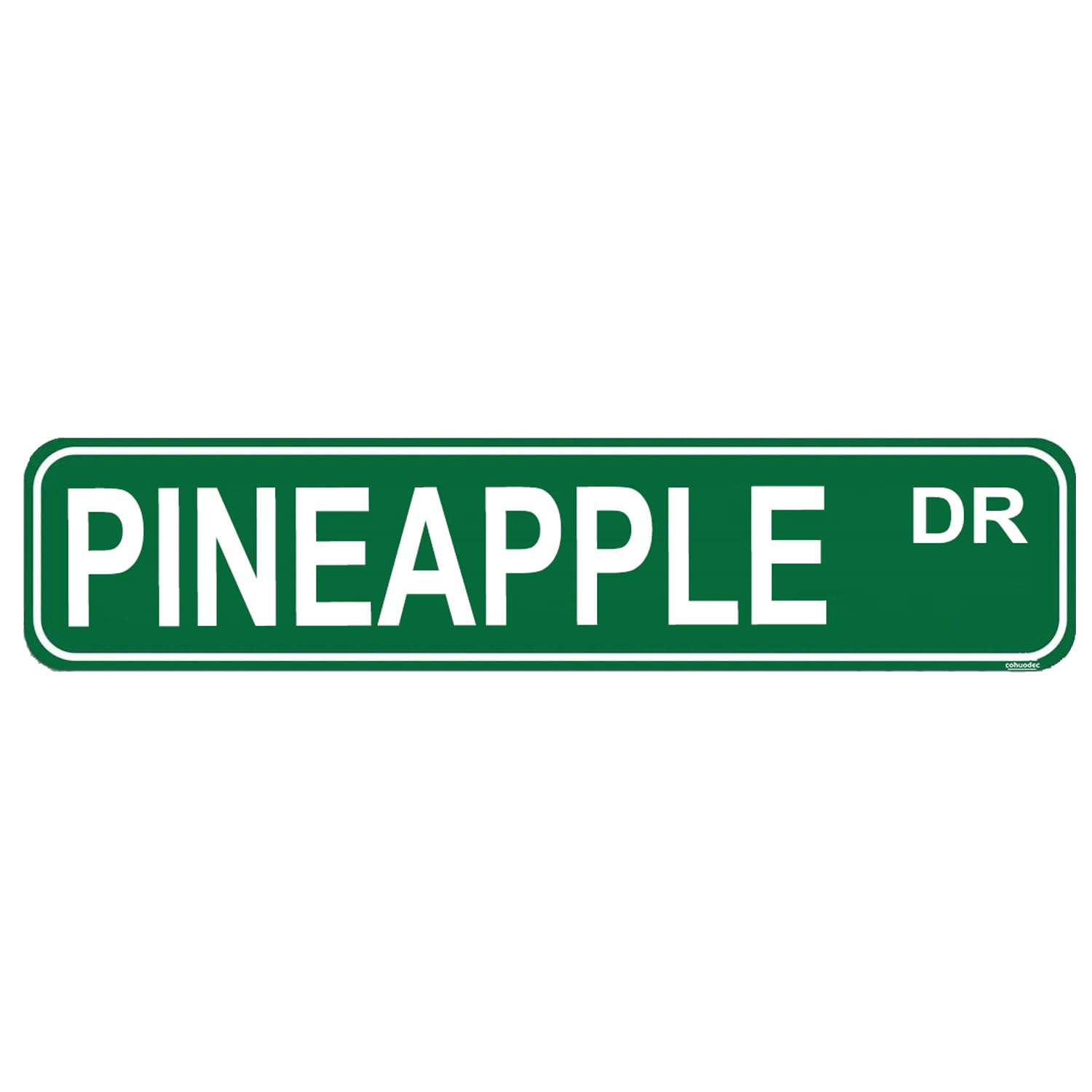 Pineapple DR Metal Sign - 4x16 Inch Funny Tropical Wall Decor for Kitchen,Home Bar,or Farmhouse - Unique Housewarming Gift