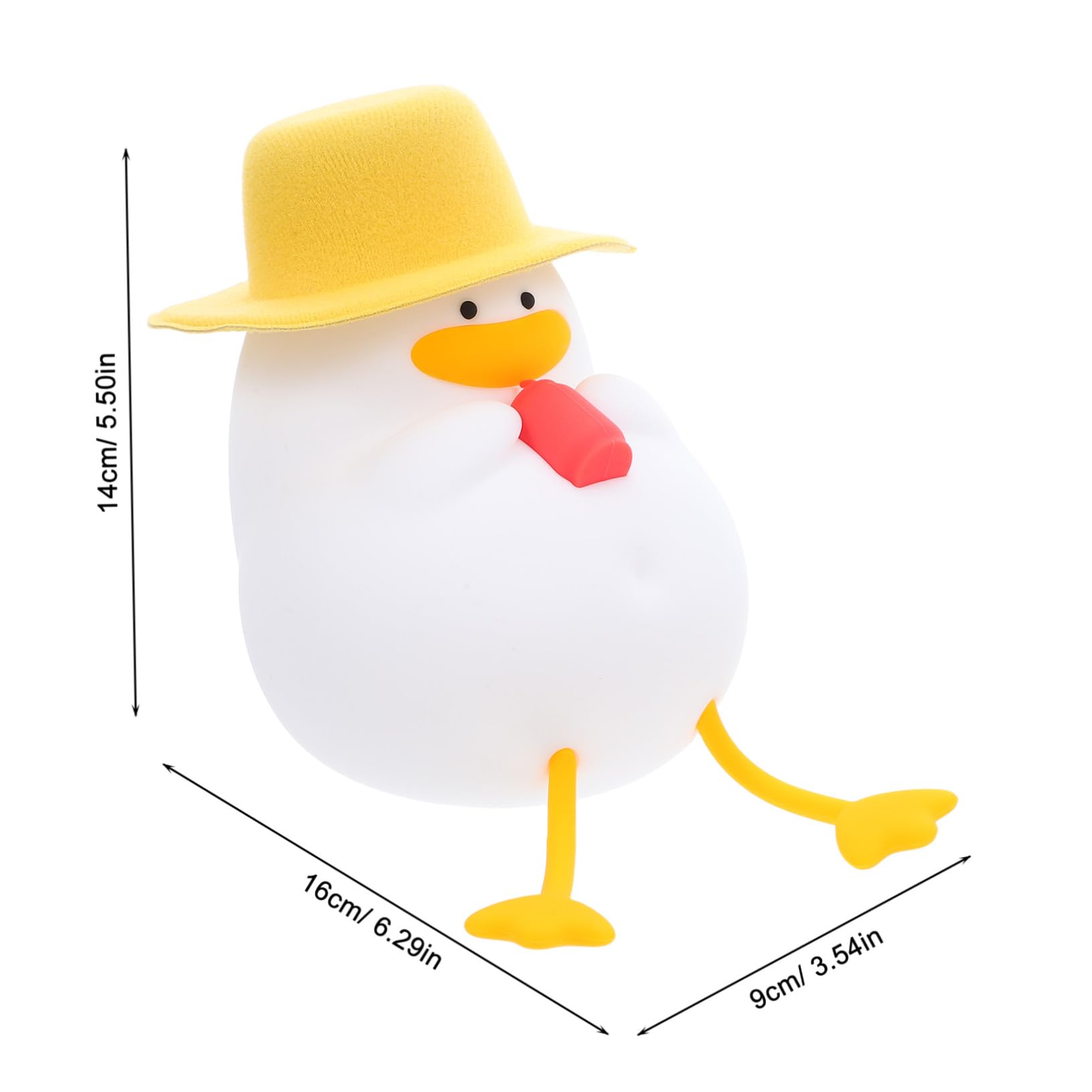 Lampada Papera in Silicone Morbido LED Cartoon Portatile per Cameretta Ragazzo Ragazza Luce Calda con Controllo per Allattamento e Decorazione Scrivania