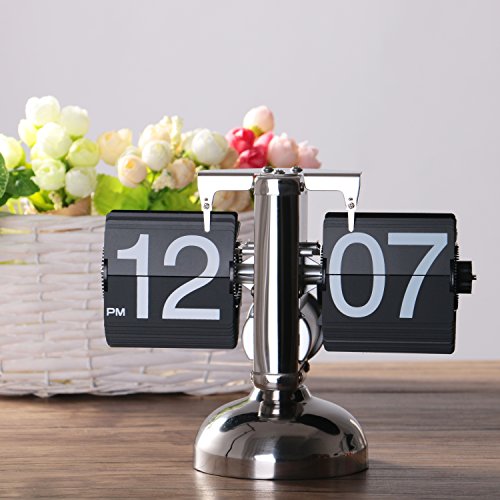Wonenice FY-F001 Retro Digital Flip Down Clock -Battery Powered Internal Gear Operated Clock thumb #6