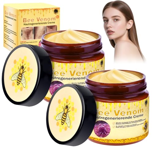 Dandin 2 Stück Bienengift Hautregenerationscreme, Bienengift Creme Komplettcreme, Bee Cream Bienengiftsalbe, Bienengiftsalbe Creme, Bee Cream Bienengiftsalbe für alle Hauttypen