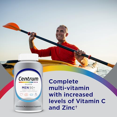 centrum silver men39s 50 multivitamin with vitamin d3 b-vitamins zinc for memory and cognition - 200 tablets
