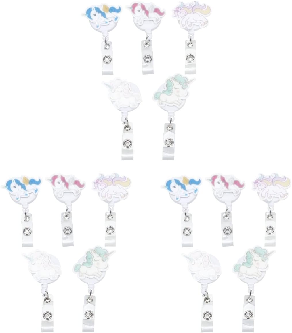 STOBOK 15 Pcs Cute Badge Holder Name Badge Reels Id Badge