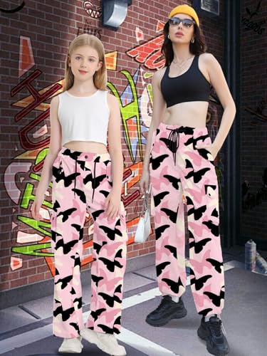 Image of Cromoncent Cargo Pants Girls & Women Parachute Pants Y2K Baggy Rave Clothes Waterproof with Pockets