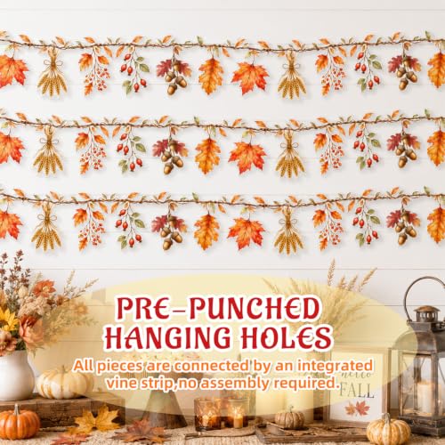 3 Pcs Fall Leaves Garland for Thanksgiving Decorations - image 6