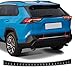 OMAC Heckstoßstange Ladekantenschutz Abdeckung Kompatibel mit Toyota RAV4 2018-2022 | Auto Innen Zubehör Dampfer Kofferraum Carbon Foliert Edelstahl Chrom
