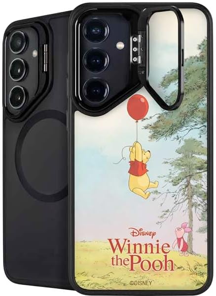 Skinit Kickstand Phone Case Compatible with Galaxy S25 Plus - Officially Licensed Disney Winnie The Pooh All Characters Design