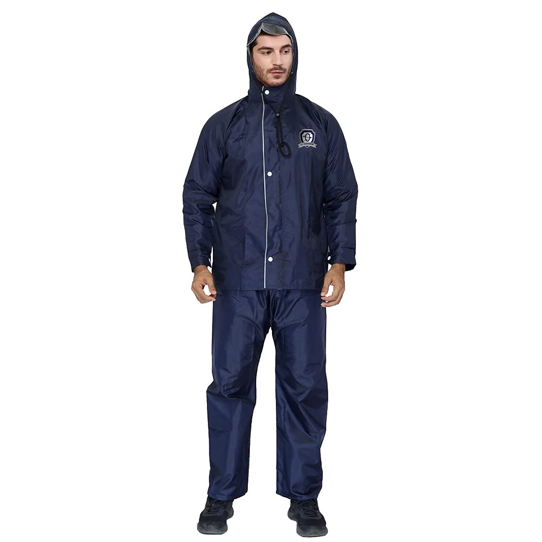 os jeans OS RAINWEAR Men's & Women's Waterproof Double Layer Reversible Raincoat with Pant 100% Water Proof with 4 Colour's and 6 Size (L to 3XL)-picture-10