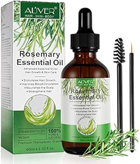 Rosemary Oil for Hair Growth, Rosemary Essential Oil for Hair & Skin Care, Nourishment Scalp & Dry Hair, Strengthens Hair and Stimulates Hair Growth for Women Men, 60ml