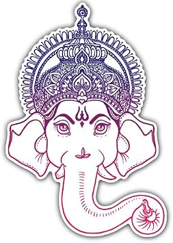 Ganesh Elephant Hindu God Sticker, 3 in