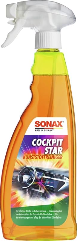 SONAX CockpitStar (750 ml) Cockpitreiniger reinigt und pflegt alle Kunststoffteile im Auto, antistatisch und staubabweisend/Art-Nr. 02494000