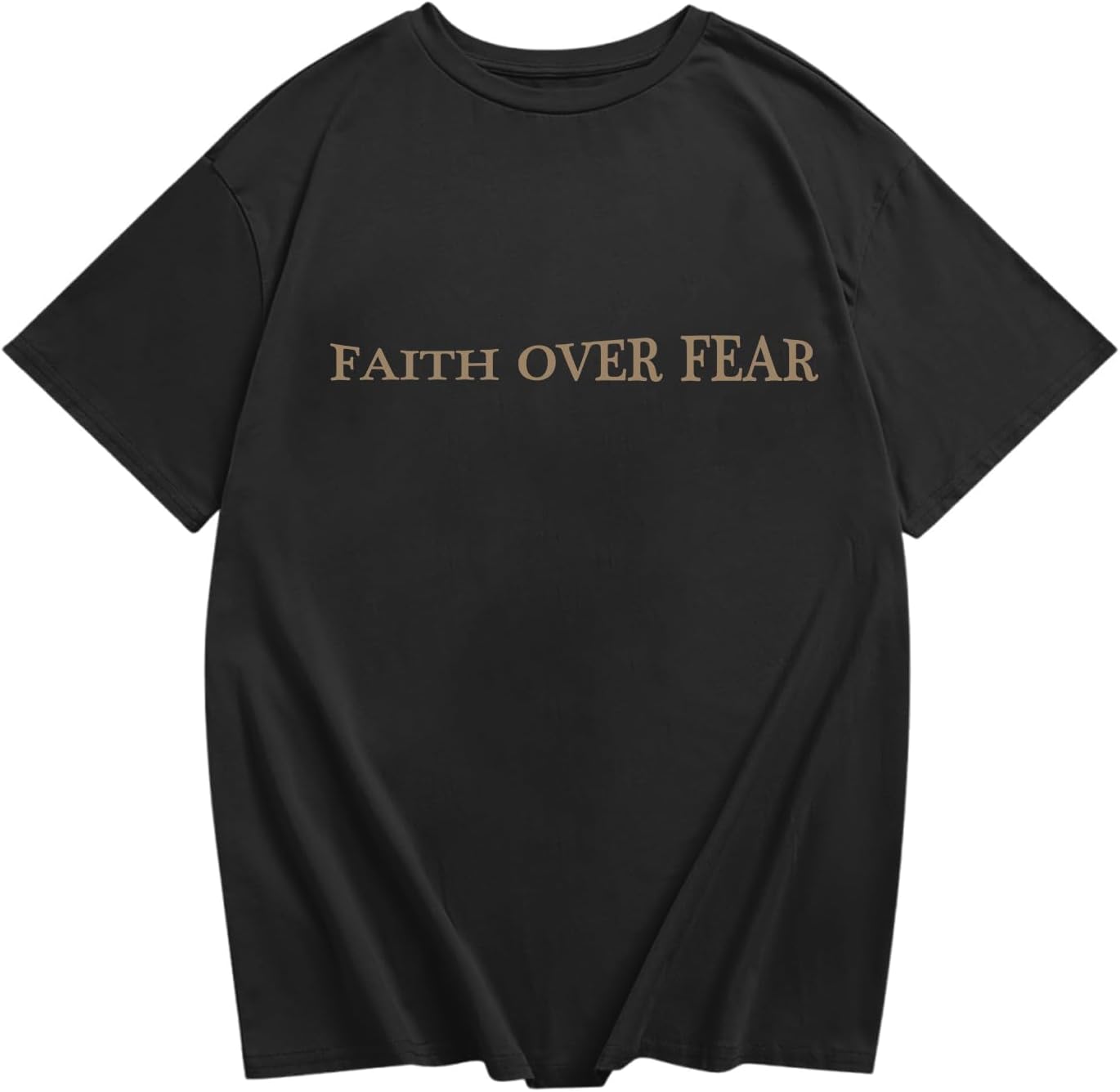 KEEVICI Boys Faith Over Fear Shirt Christian Jesus T Shirts for Kids Bible Verse Religious Graphic Tees Cotton Tshirt