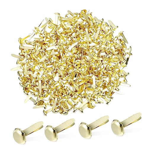 OSALADI Tiny Metal Pastel Brads Fasteners 300 Pcs Round Head Clips for DIY Cards Scrapbooking