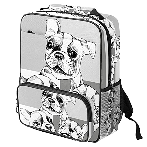 Sac à dos décontracté ordinateur portable femme sac de travail tendance homme avec ours