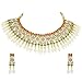 Produktbild Aheli Elegante Hochzeitskleidung Kundan Stein Halskette Ohrring Set Indische Traditionelle Ethnische Bollywood Schmuck für Frauen