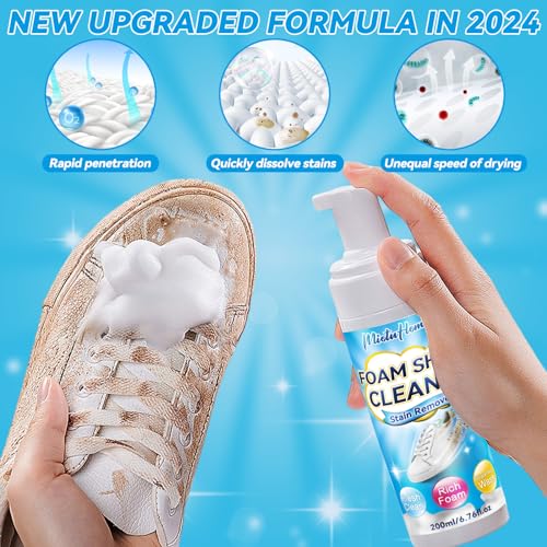 Miotuhome SHOE CLEANING KT Cleaner, 6.76 Oz Sneaker Cleaner With Shoe Brush, White Shoe Cleaner Removes Dirt & Stain thumb #6