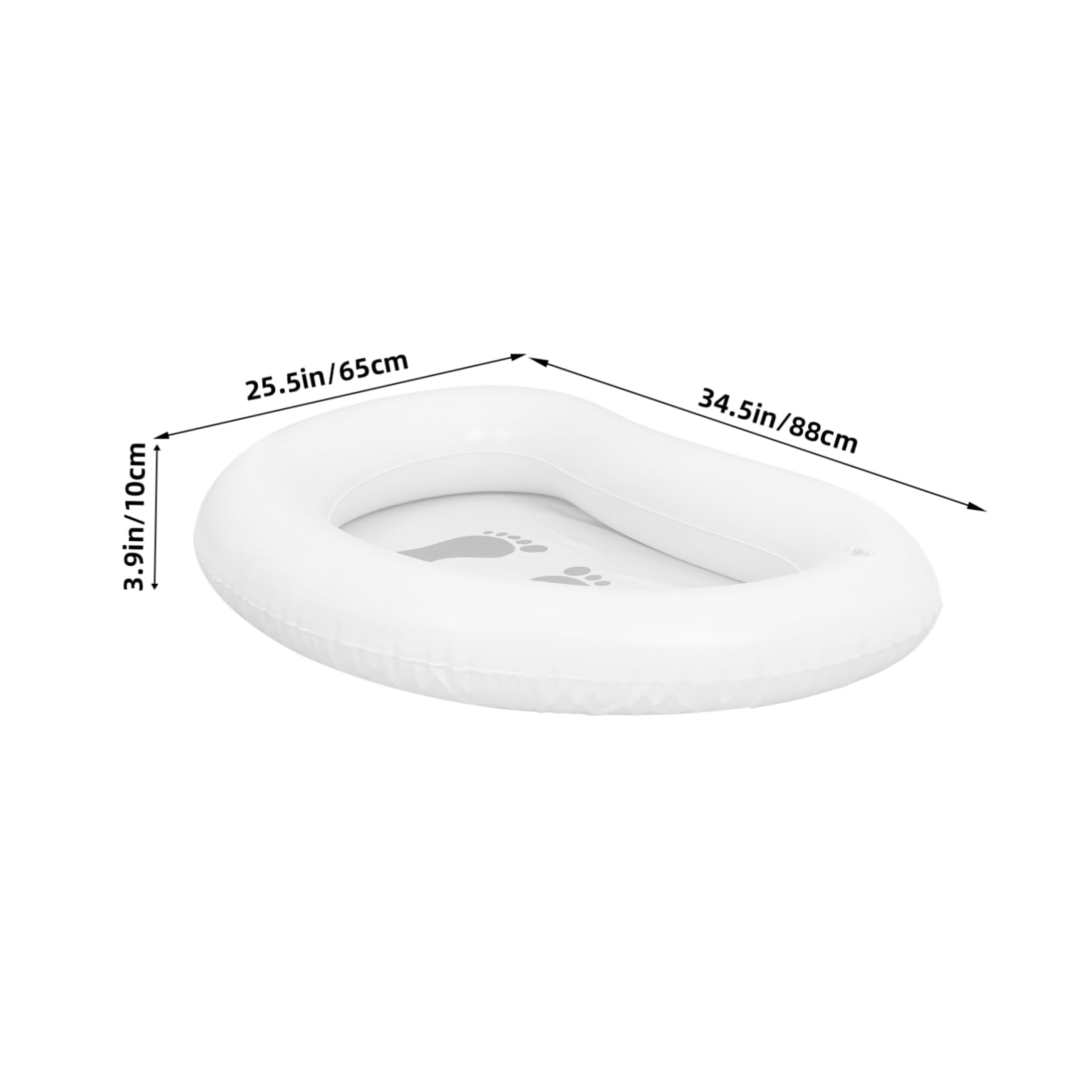 Lavapiés Plegable de Pvc Blanco para Piscina, Uso Doméstico