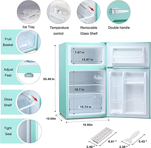 Antarctic Star 58F90GR Compact Mini Refrigerator Separate Freezer thumb #3