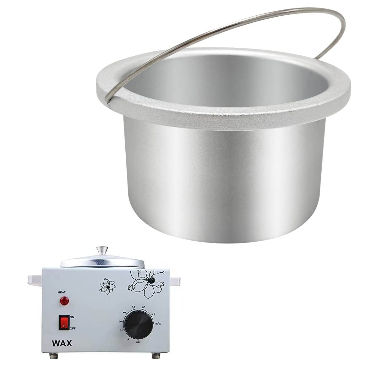 600ml Wax Pot Wax Warmer Replacement, Inner Pot Portable Hair Removal Waxing Bowl for 600ml Hair Remover Machine