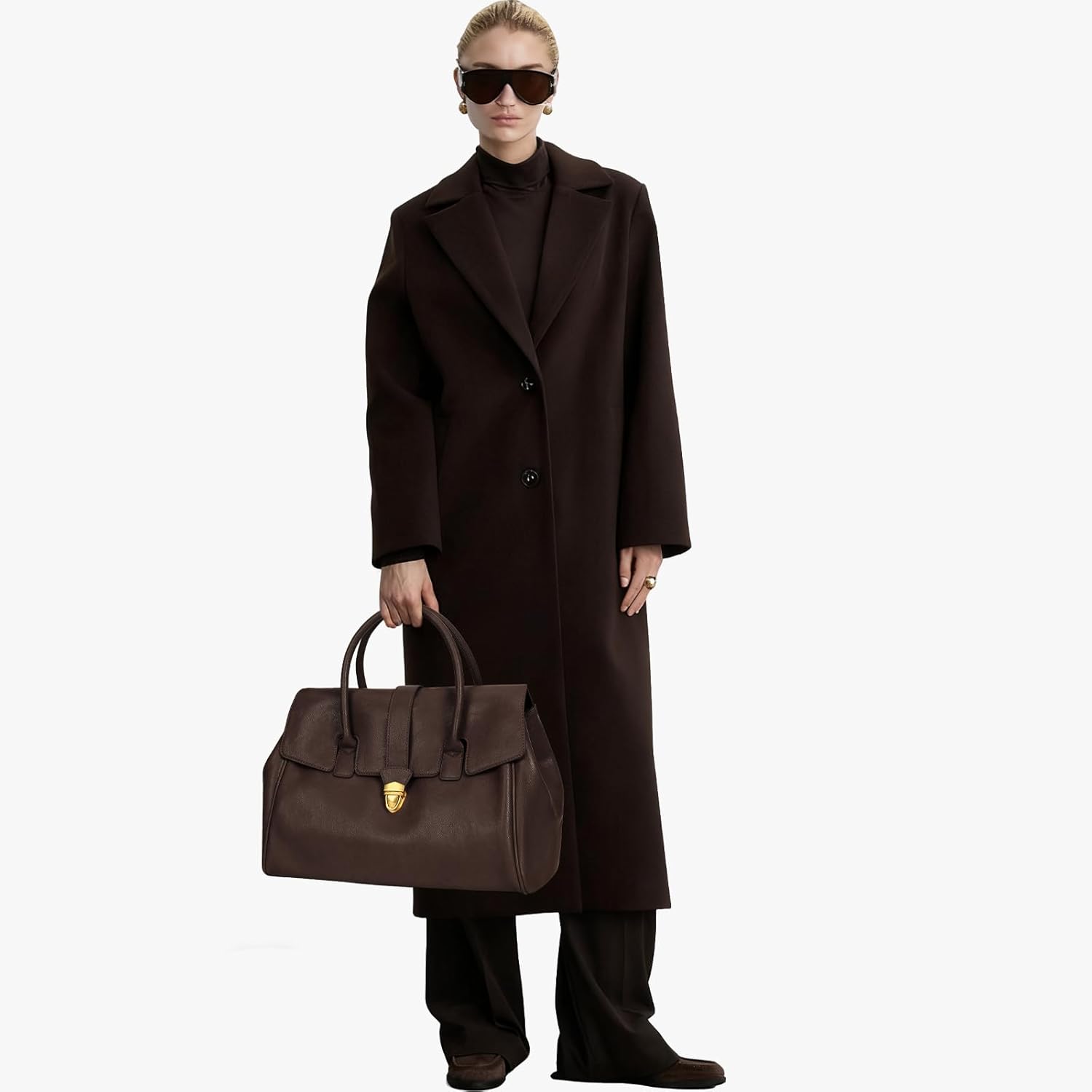 Leather Tote Bags for Women Large Work Hangbag Vintage Luxury Designer Handbag Top Handle Bag 2025 - Image 2