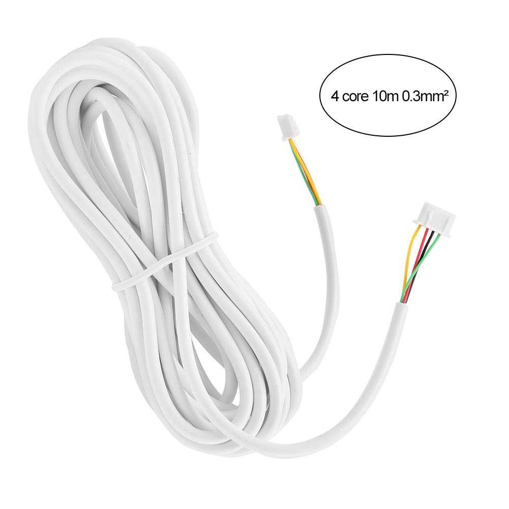 10M 0.3mm² câble à 4 conducteurs câble rond en cuivre souple pour système d'interphone vidéo sonnette câble d'extension de câble d'interphone filaire