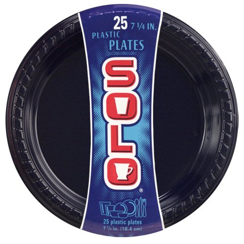 Solo Navy 7Inch Plastic Plate, 25Count Packages (Pack of 10) Health & Household