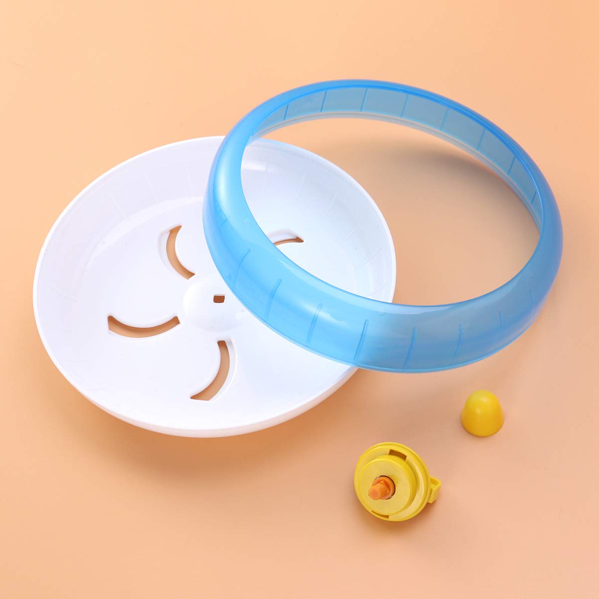 INOOMP 2pezzi Per Criceti Silenziosa e Disco Per Pp Per Criceti Gerbilli e Porcellini Blu