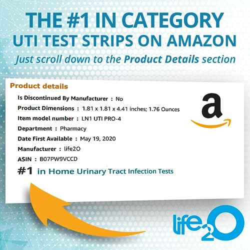 Life2O 1530100067 3-In-1 Full Panel Uti Test Strips For Women, Men & Kids 50Ct, Urinalysis Urine Test Strip For Uti And Bladder, At Home Urinary Tract Infection Test Kit thumb #1