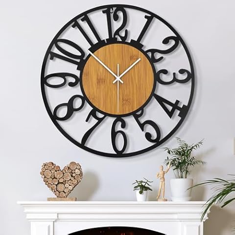 Mee 2ou Large Silent Wall Clock for Home Cover