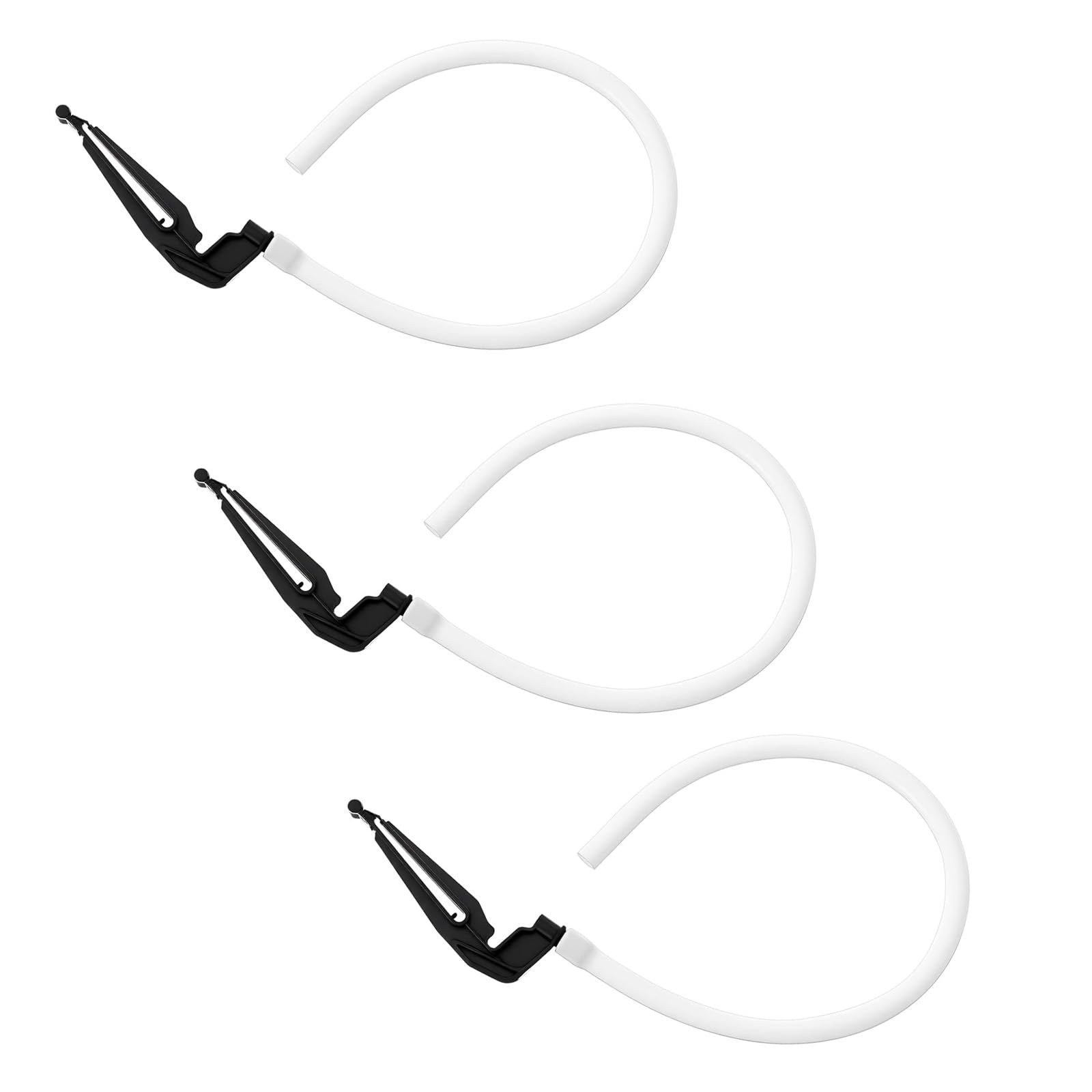 3 Pieces Flexible Toilet Water Supply Line Replacement Tubes for 100, 200, 200A, 400A Gate Refill Tubes and Clips