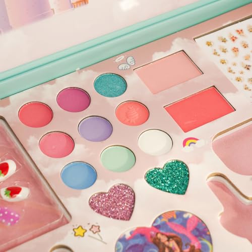 Image of ILEARNNGROW Kids Makeup Kit 28 Piece | Washable Pretend Play Set for Girls 4+ Unicorn