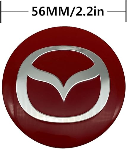 Miniatura 2 de JDclubs, 4 calcomanías de 2.22 pulgadas con logotipo de automóvil ABS para tapa central de rueda, emblema de rueda, insignia, logotipo (deportes