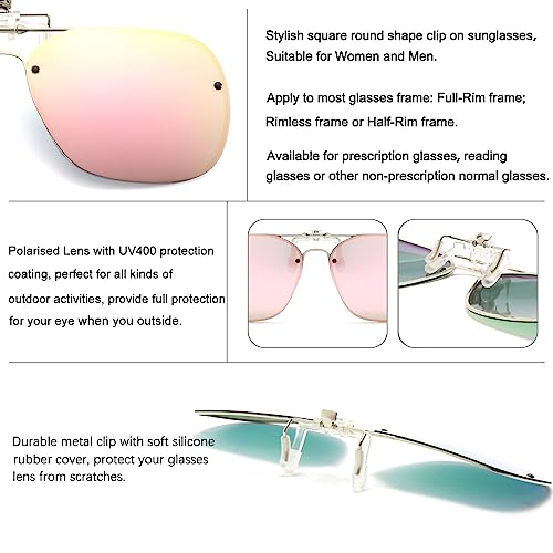 Long Keeper Clip-On Polarized Flip-Up Sunglasses for Women & Men - Driving & Fishing Sunglasses Over Glasses4