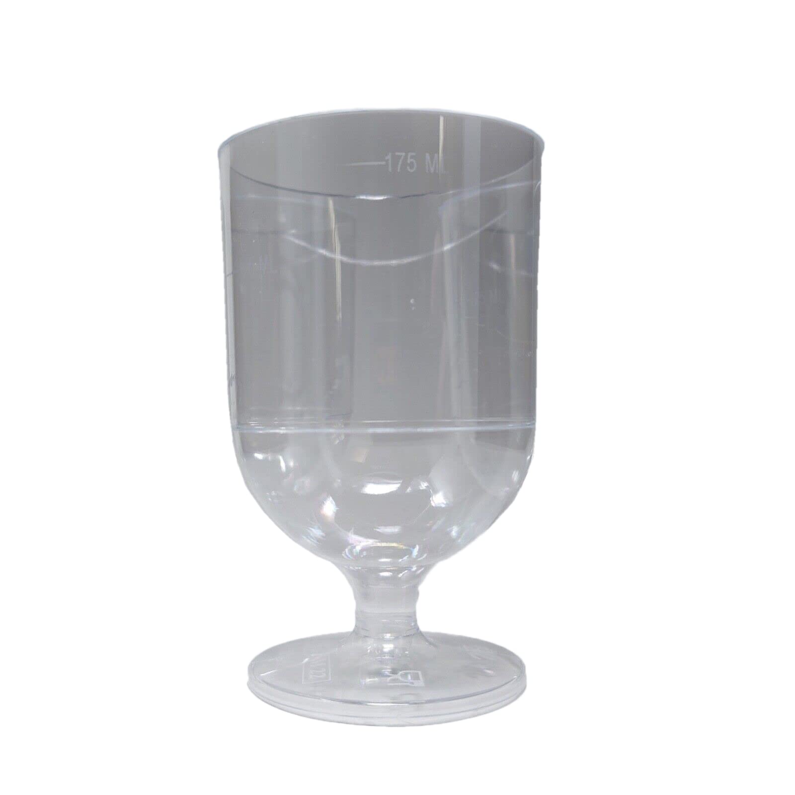 We Can Source It Ltd – One-Piece Plastic Wine Glasses 125ml & 175ml with Clear Serving Design – Ideal for Parties, Events and Catering – Strong Build for Drinks Service - Pack of 150