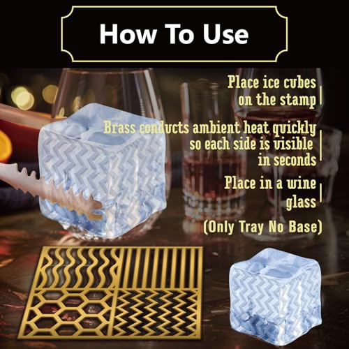 Sellos para cubos de hielo CRASPIRE estilo Honeycomb miniatura 3
