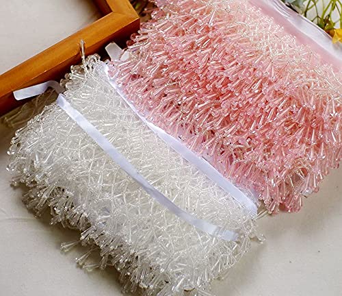 2Yard/Lot À La Main Dentelle Perlée Gland DIY Vêtements De Mariage Scène Performance Robe Rideau Frange Dentelle Garniture Chapeaux Décoratif-2 Yard Price,Yellow